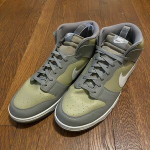 Nike Dunk Mid Mens Size 15 Dark Stucco Green/Light Bone Neutral Olive FJ4194-001